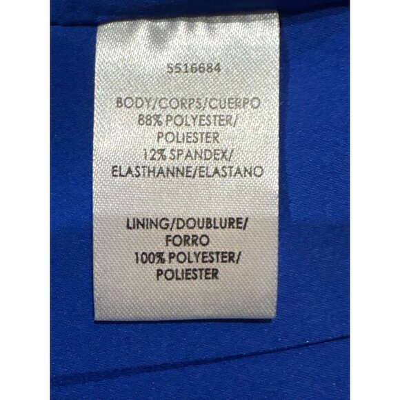 Kay Unger New York Blue Sleeveless Hi-Low Evening Gown, Size 12 Formal Elegant - Picture 10 of 11